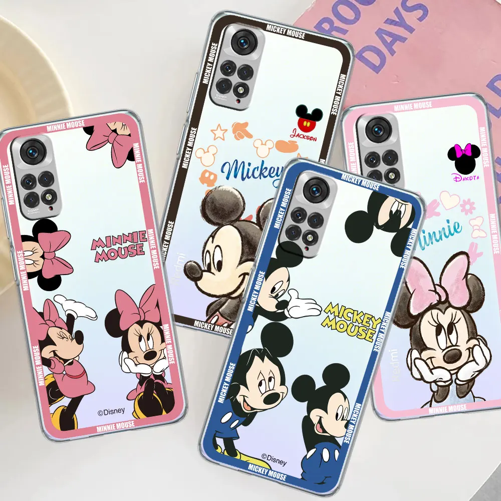 

Minnie Baseballplayer Mickey Soft Silicone Case for Xiaomi Redmi Note 11 10 9 Pro 9S 12 9C K40 9A 10C 8 Clear Cover Shell Funda