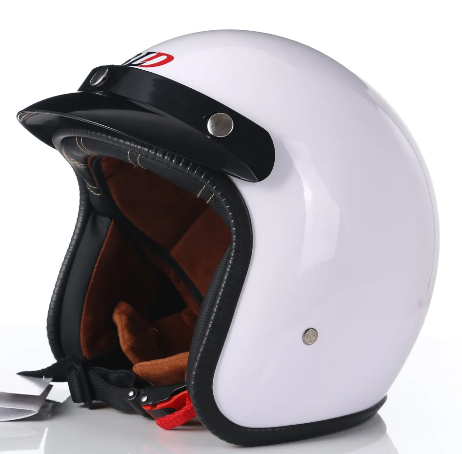 Мотоциклетный шлем с открытым лицом в стиле ретро | Автомобили и мотоциклы