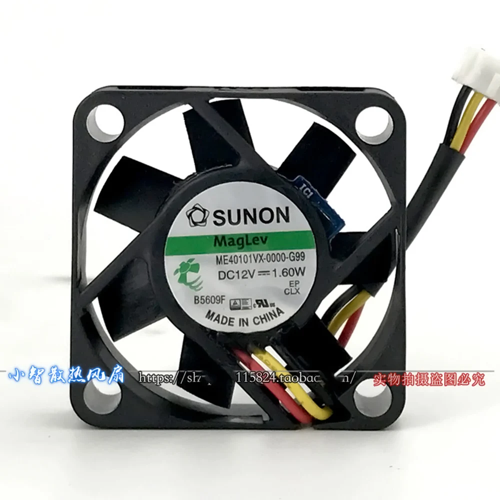 Для Sunon ME40101VX-0000-G99 40 мм 4010 дюймов 40*40*10 мм Тонкий 12 В постоянного тока 1,60 Вт мини осевой Φ охлаждающий вентилятор 3-P 8500 об/мин куб. М