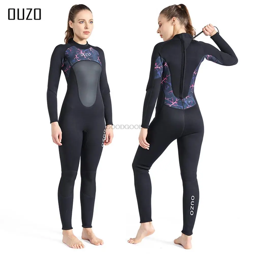 Neoprene 3MM Women Wetsuit One-Piece Suits Keep Warm Surf Scuba Diving Suit Fishing Spearfishing Kitesurf  WetSuit