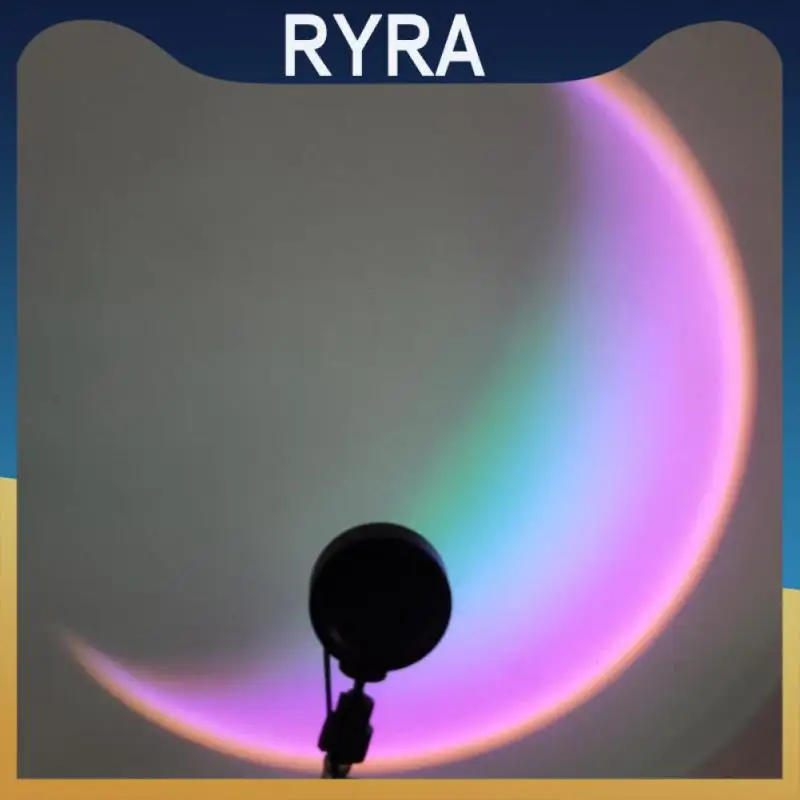 

USB Радужный Лунный проектор, светодиодный ночник, проекционный Настольный светильник для спальни, бара, кофейни, магазина, декоративное настенное освещение