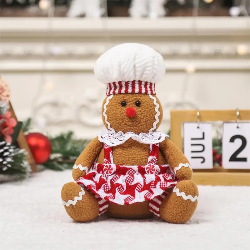 

Decorative Ornaments Large Soft And Skin-friendly Sitting Posture Simulation Modeling Gingerbread Man Holiday Decoration Fabric