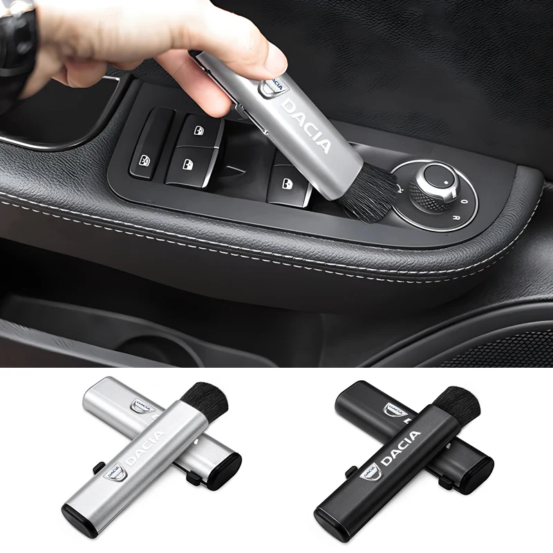 

1Pcs Car Emblem Cleaning Soft Brush Dust Remover Tool For Dacia Logan Sandero Duster Stepway 2021 Largus 1300 Lodgy Mcv 2 Dokker