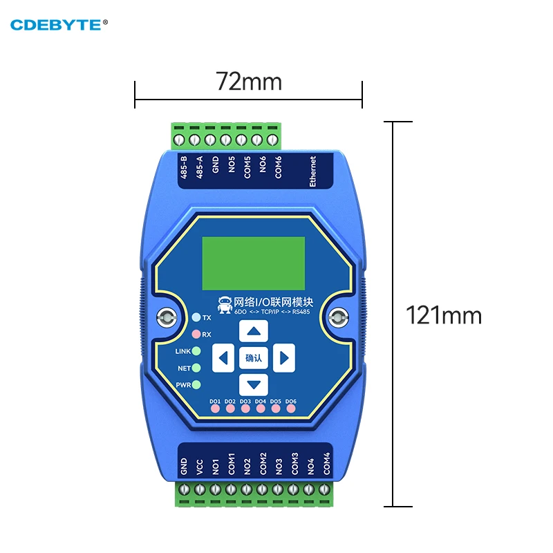 

Multi-Channel Analog and Digital Acquisition Control CDEBYTE ME31-XXAX0060 6DO RJ45 RS485 Modbus TCP/IP to RTU Ethernet Port