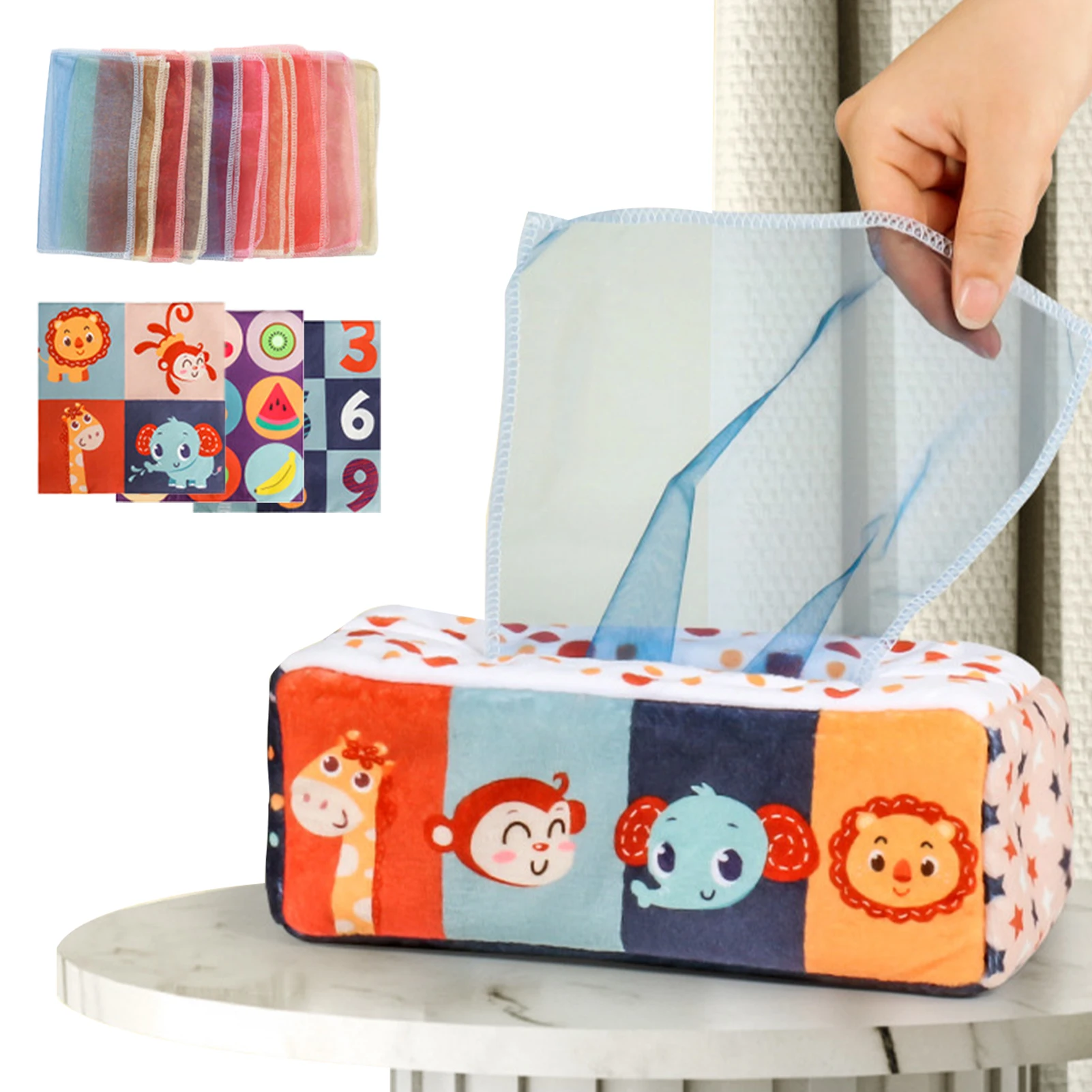 

Magic Tissue Box Toy Newborn Infant Toddlers Sensory Pull Toys Magic Scarf Tissue Box Toy For Preschool Kids Early Learning