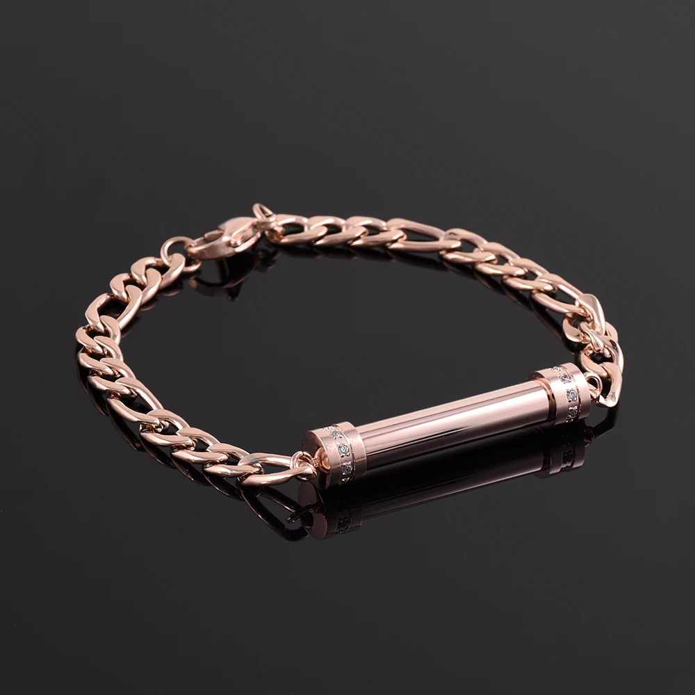 

CMJ5026 5pcs/ lot Bracelets Ashes Bracelet High Grade Hypoallergic Chain Bracelet Memorial Urn Tube Stainless Steel Jewelry