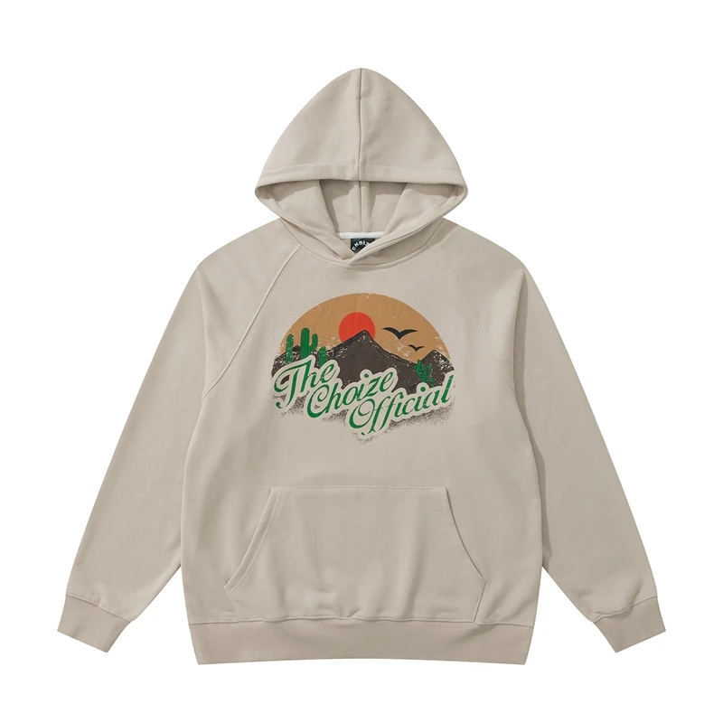 

Пуловер в стиле ретро с принтом заката, свитшот с надписью, худи в стиле хип-хоп, мужская и женская уличная одежда, повседневный Свитшот овер...