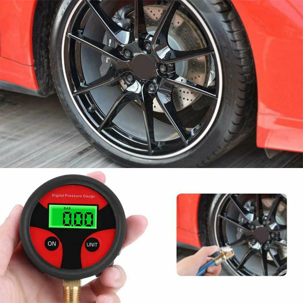 

Car Wheels Tires Accessories 1/8NPT Air PSI Meter Bike Digital Tire Pressure Gauge Motorcycle Tyre For Tire Pressure Monitor