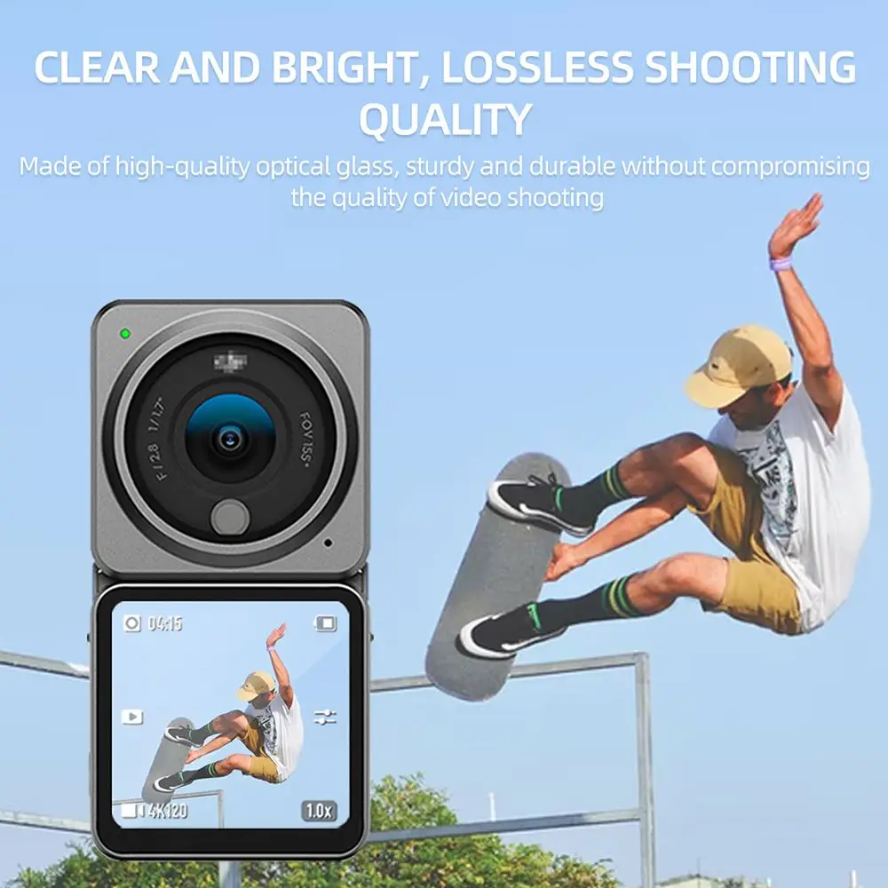 

Accessories For DJI Osmo Action 2 Lens Protective Film Lens Tempered Film HD Explosion-Proof Film For DJI Osmo Action 2