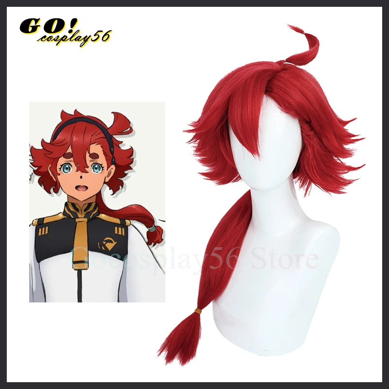 

Парик для косплея аниме Suletta Mercury, красный прямой синтетический волос, длиной 70 см, головной убор для ролевых игр на Хэллоуин