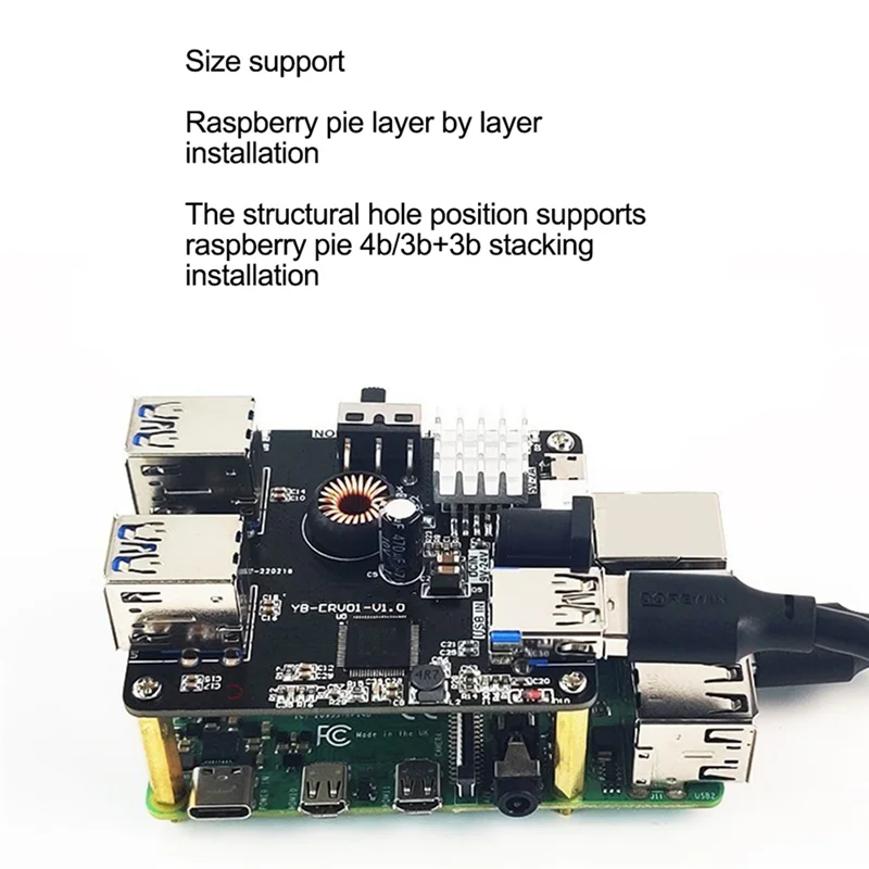 

USB3.0 HUB Expansion Board for Raspberry Pi JETSON NANO ROS Robot Car Expansion Dock Splitter Module