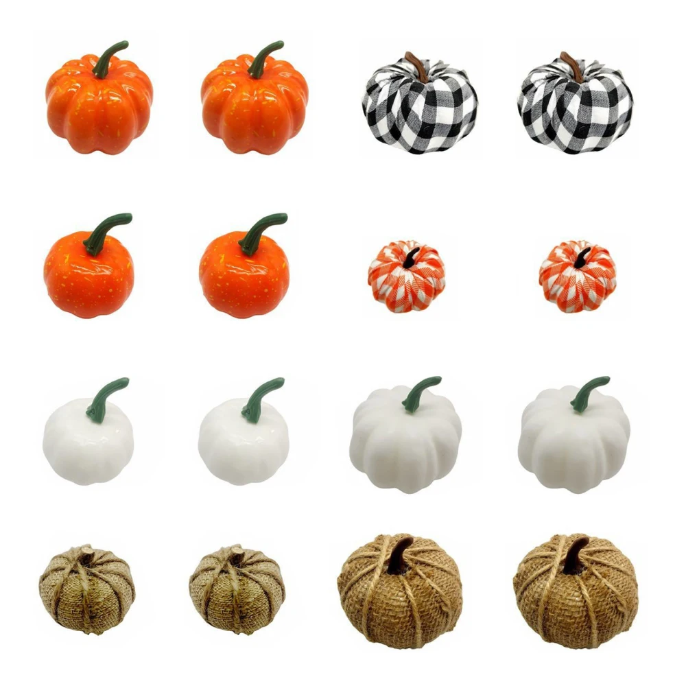 

16 шт., поддельные тыквы, Хэллоуин, овощи, креативный домашний декор, день рождения, фотореквизит, имитация «сделай сам», настольные украшения, ремесло