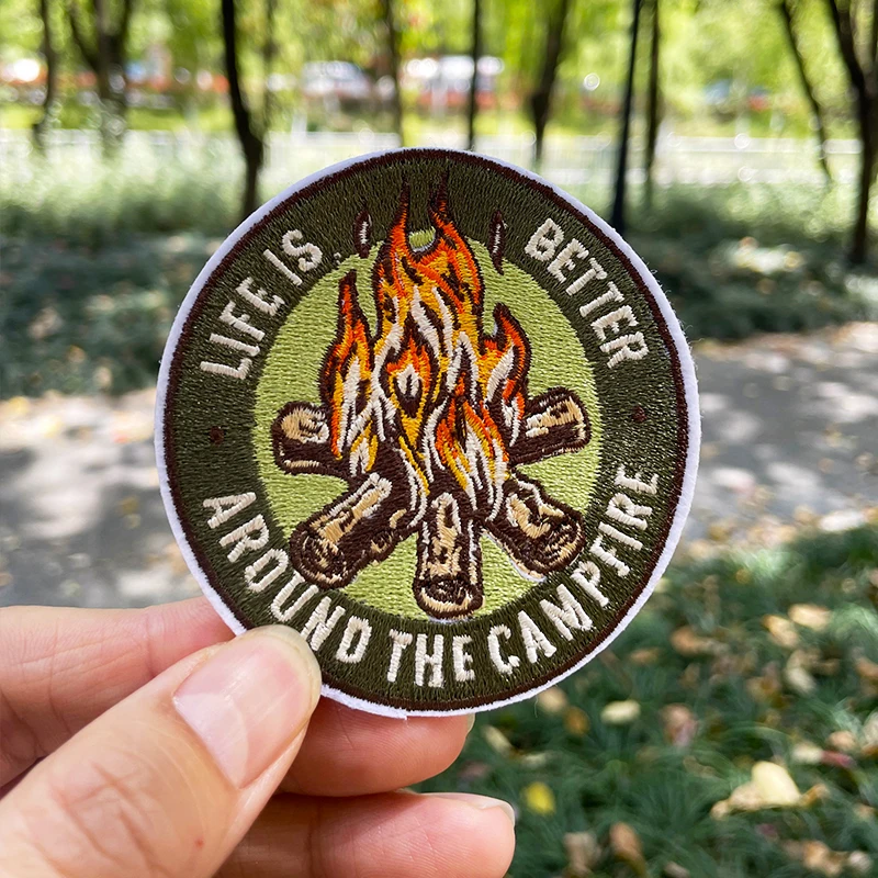 Нашивки с вышивкой Mountain Explorer термоклейкие нашивки на одежду самодельные для