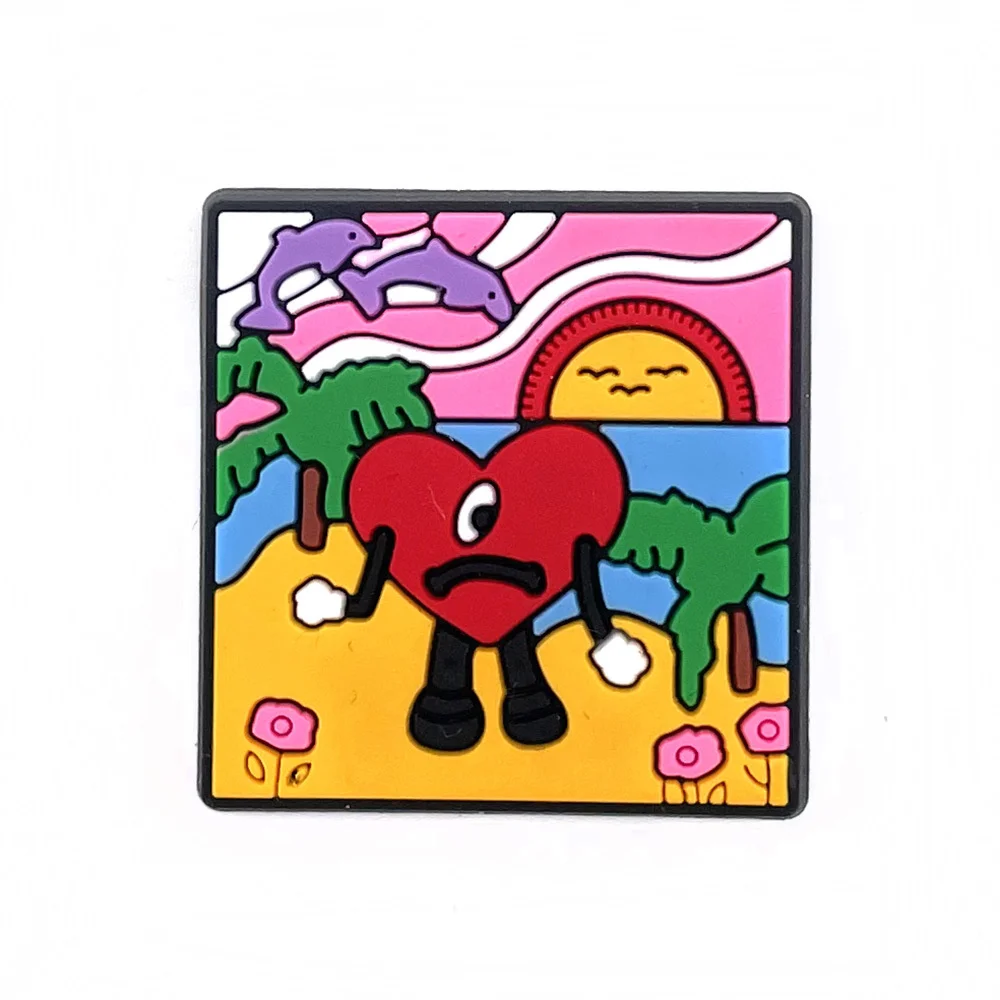 30 Pcs Bad Bunny Shoe Charm Decoration For Boys Girls Adults Kids Bubble Slides Sandals Clogs Latin Shoe Party Birthday Gifts