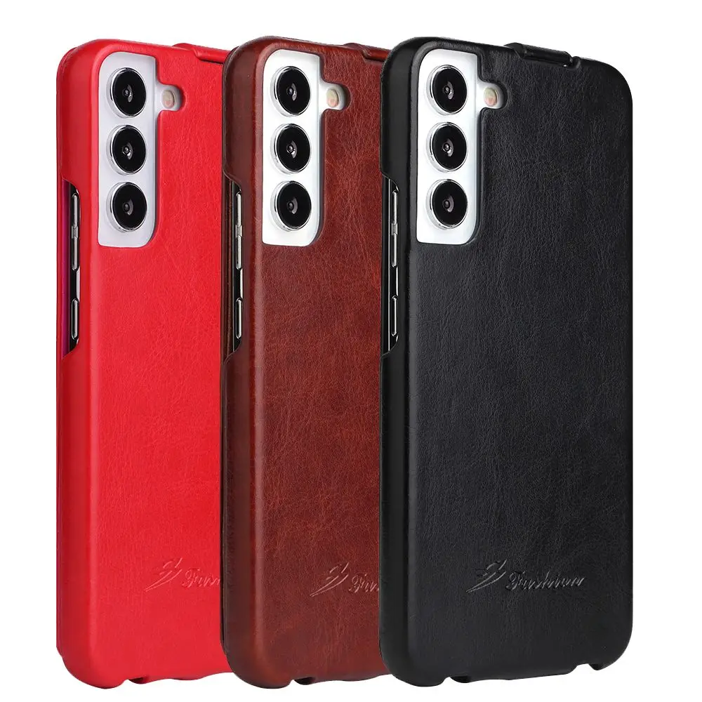 Фото Вертикальный кожаный чехол-книжка Fierre Shann для Samsung Galaxy S21 Ultra, чехлы для телефонов, чехол для samsung S10 etui №2