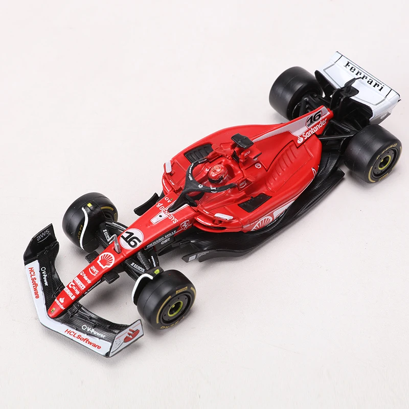 Bburago 1:43 Ferrari SF23 LRS VEGRS NO.55/NO.16 Formula One Cars Имитированная модель автомобиля из сплава