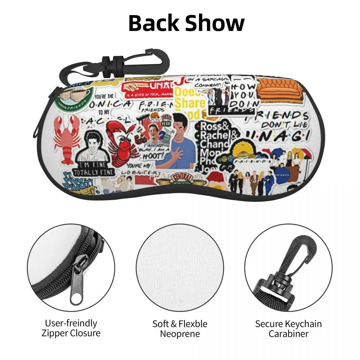 Оригинальный винтажный постер для друзей коллаж очки стильный футляр ТВ-шоу