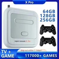 super console x pro retro video game console 4k hd tv box built in 50 emulators 117000games for pspps1n64dc with controller
