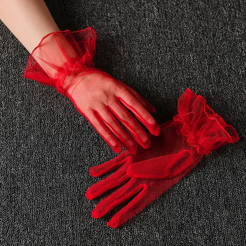 Женские кружевные перчатки