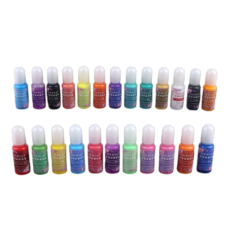 

24 Color Liquid Epoxy Resin Dye for AB Resin Coloring DIY Art Jewelry Making 16FF