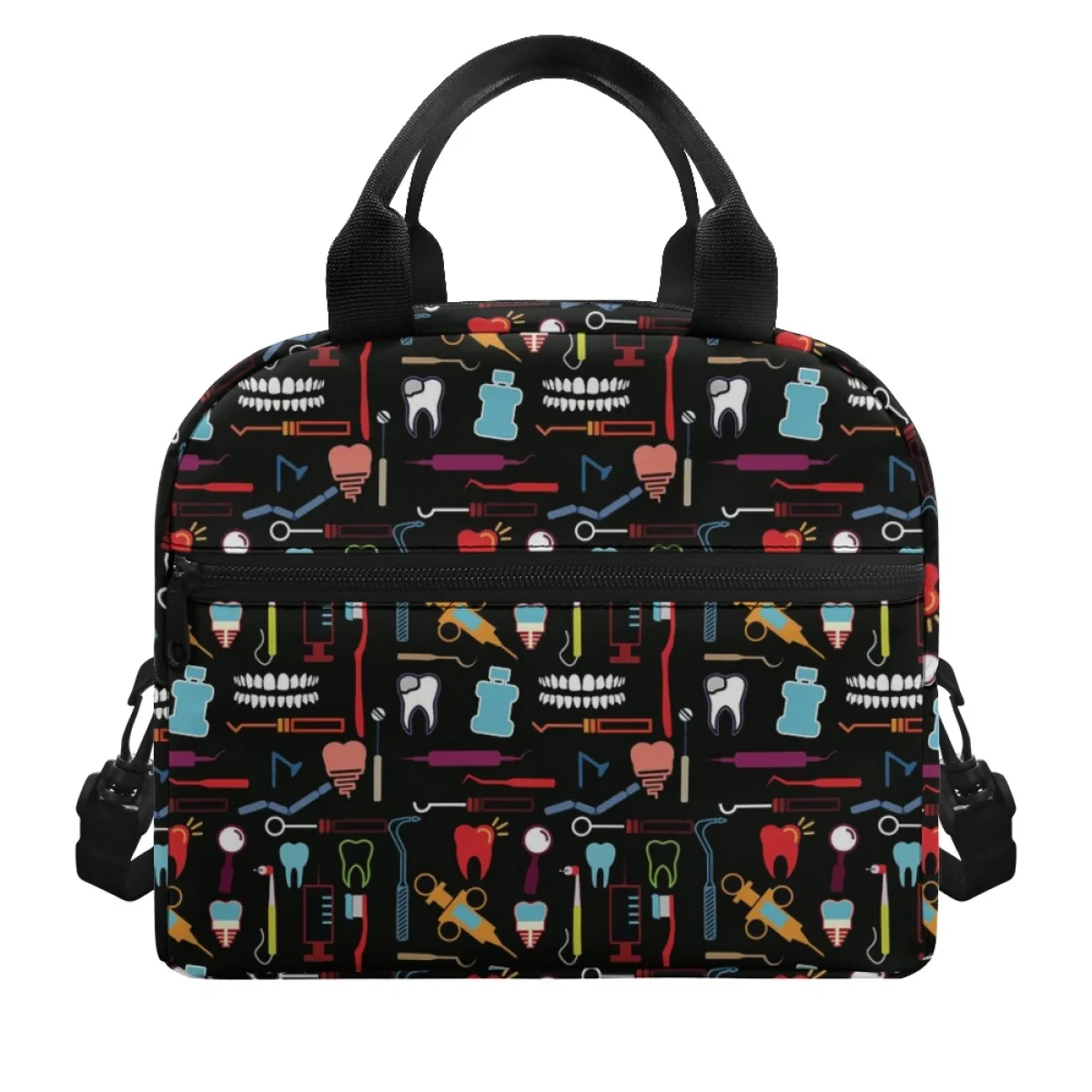 Nurse Hospital Medical Tools Print Woman Large Capacity Reduce Burden Lunch Bag Multi-Pocket Zip Bag Nurse Tool Kit Custom Logo