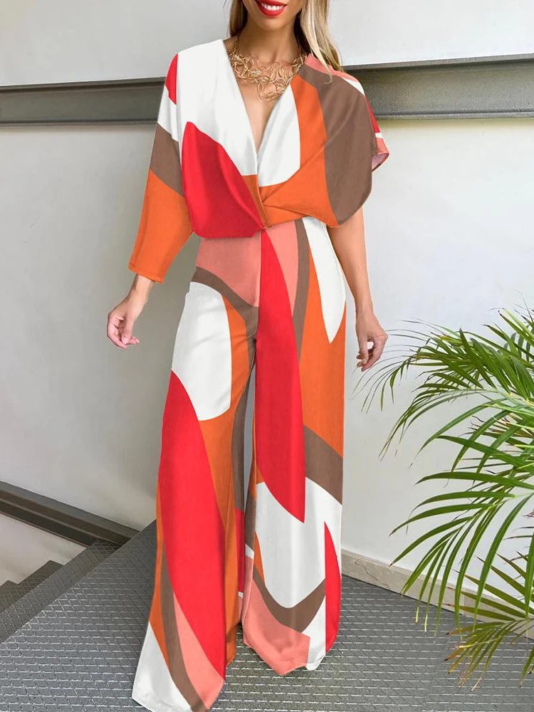 

Комбинезон женский асимметричный с широкими штанинами, Модный пикантный повседневный элегантный вечерний комбинезон в стиле оверсайз, весна-лето 2023