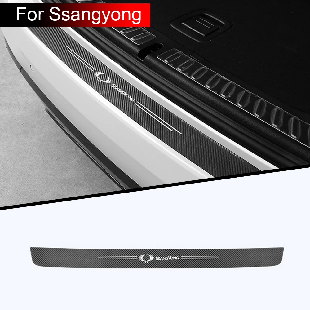 

1PC Car Trunk Bumper Guard Protector Film Sticker Decal for Ssangyong Actyon Rexton Korando Rodius Kyron Tivoli Musso XLV Stavic