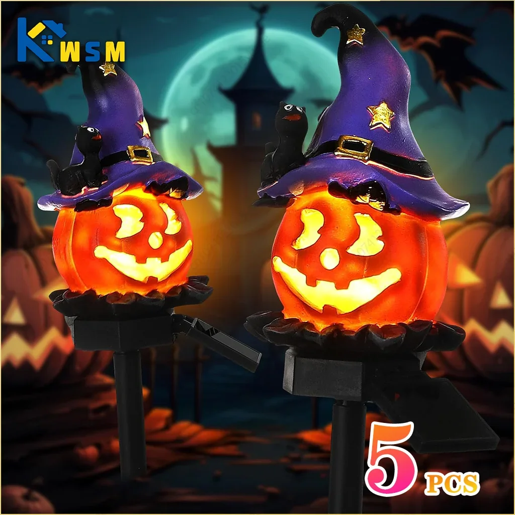 5 Упаковок На Солнечной Энергии Украшения Для Хэллоуина Наружное Освещение