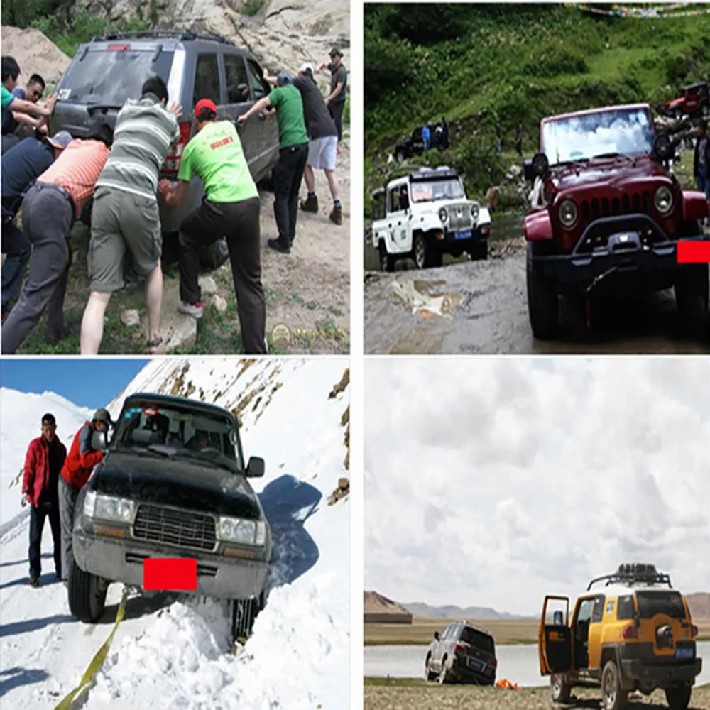 4 м тяжелый 3-тонный автомобильный буксировочный трос ремешок крючки для