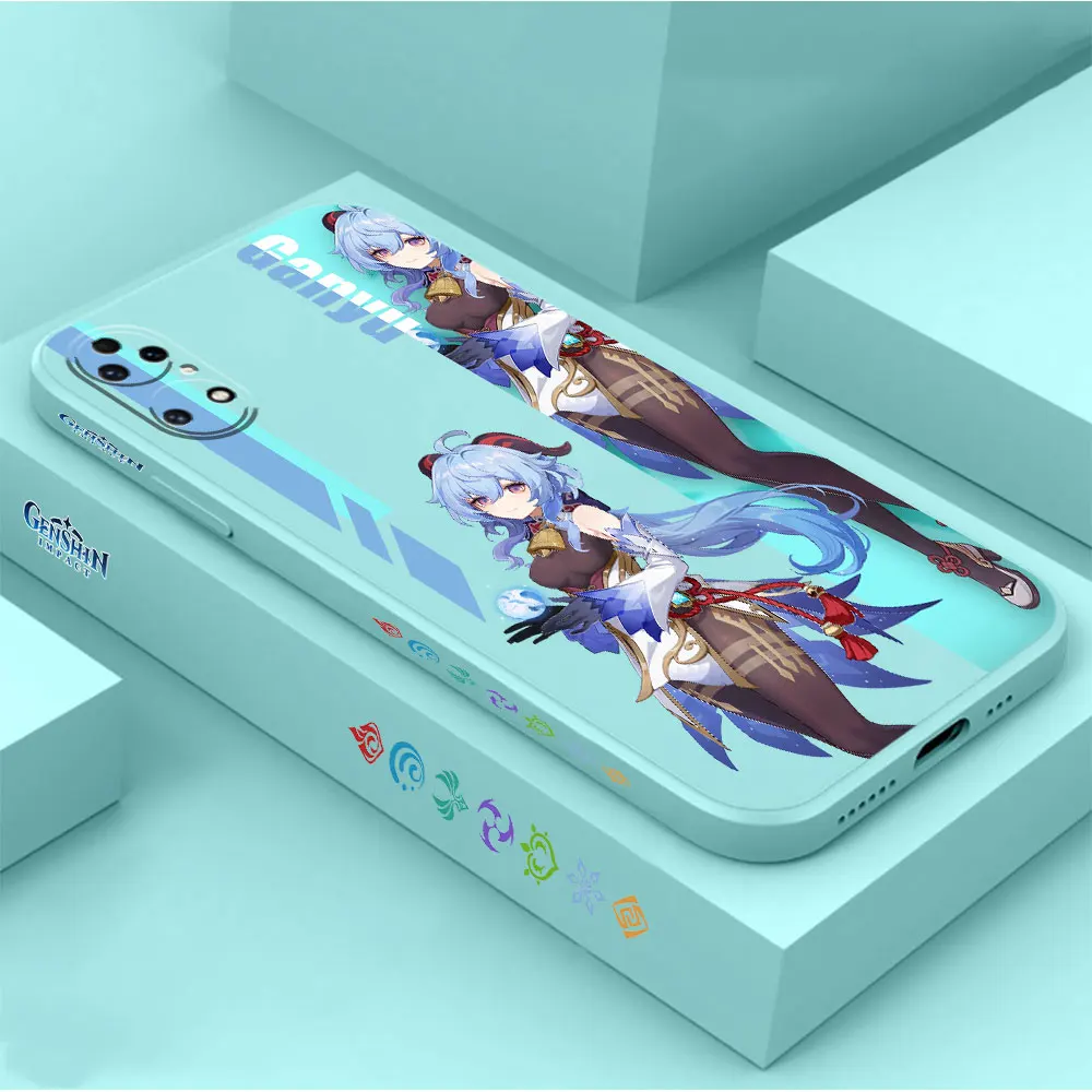 Genshin Impact Ganyu Sangonomiya Kokomi Phone Case For Huawei P60 P50 P40 P30 P20 Mate 50 40 30 20 20X 10 Colour Liquid Cover