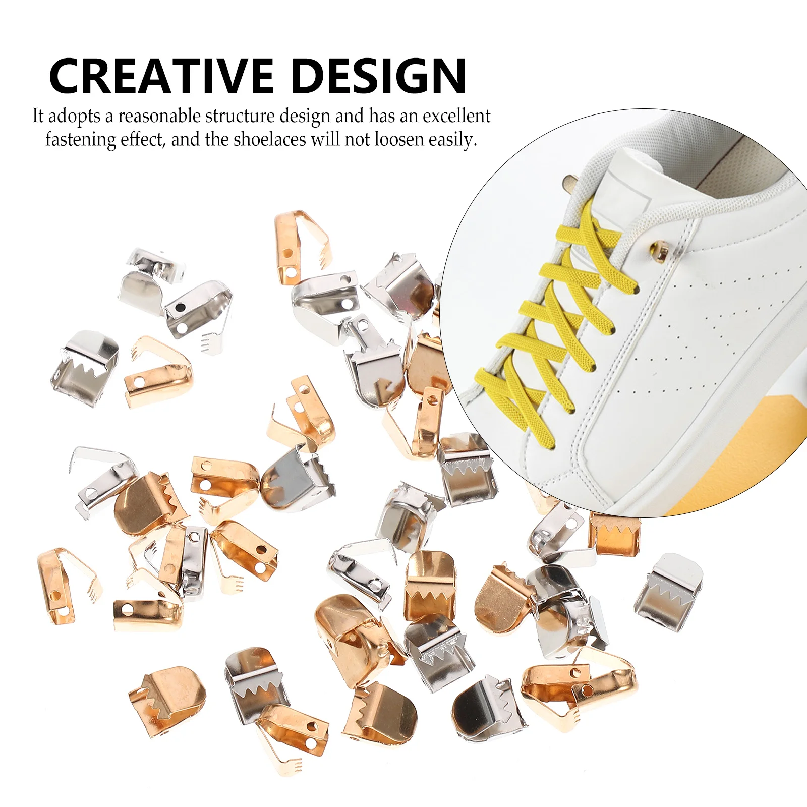 100 шт. зажимы для шнурков аксессуары пожилых людей соединитель металлические