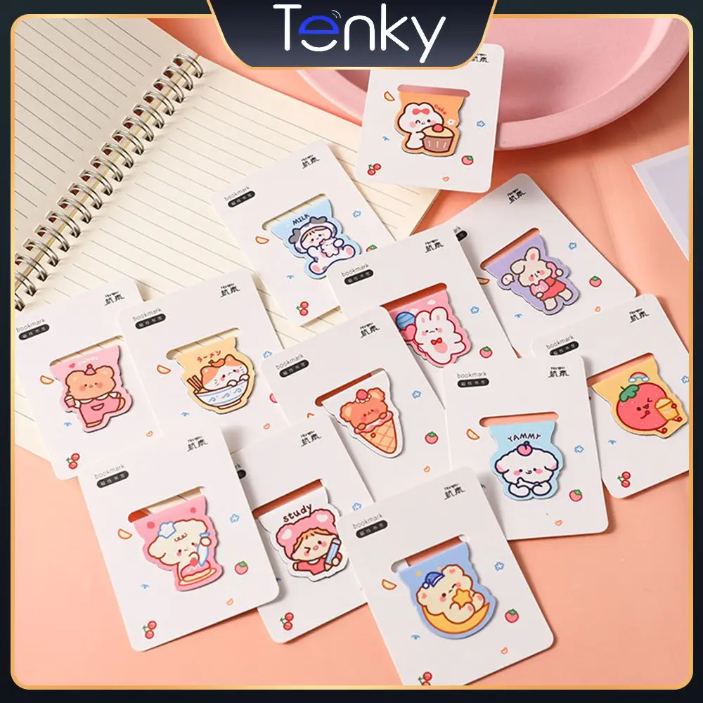 

Закладки для чтения для учеников и студентов, 1 шт., зажим для страниц, милые Мультяшные маркеры для книг, складные канцелярские принадлежности для студентов, креативные