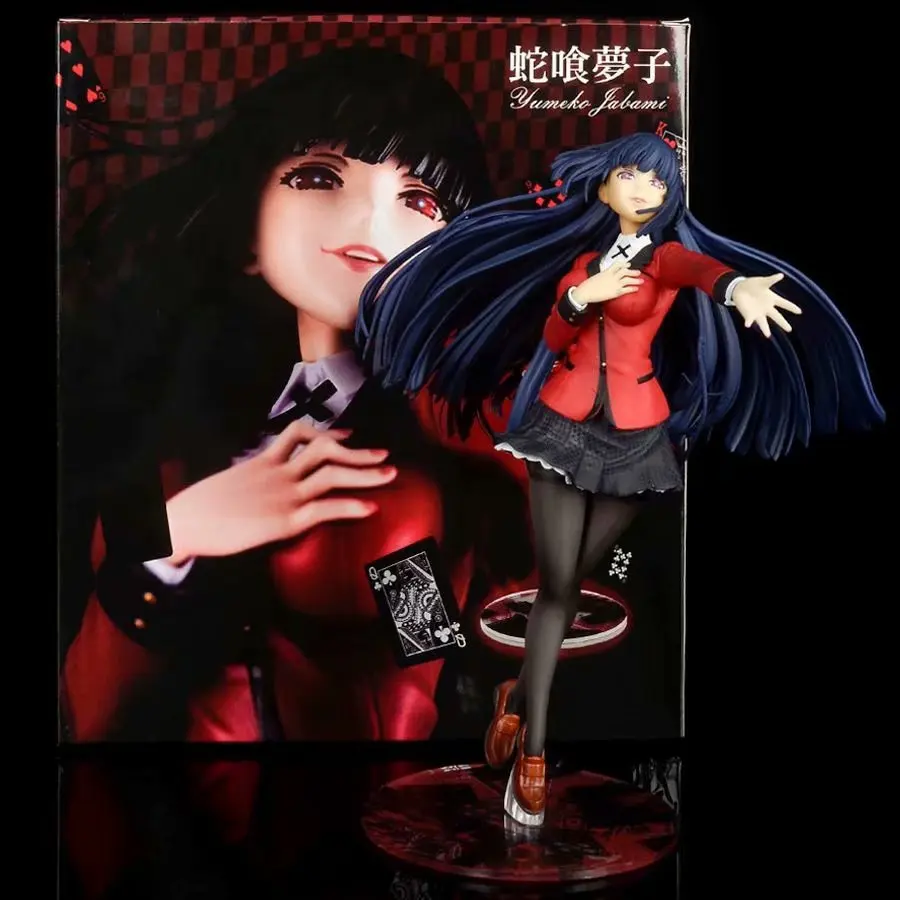 

22Cm Abyss of Gambling Anime Figure Jabami Yumeko Interchangeable Head Hentai Figure Collection Ornament for Boy Doll Gift Toys