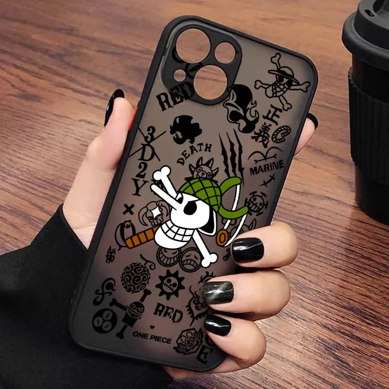 Фото Новый чехол для телефона O-One Pieces с логотипом в виде черепа для Oppo A6 A59 A98 A38 A58 A78 A76 A57 A17 A55 A94 A74 A54 A16K A16 Pro 5G, матовый чехол №5