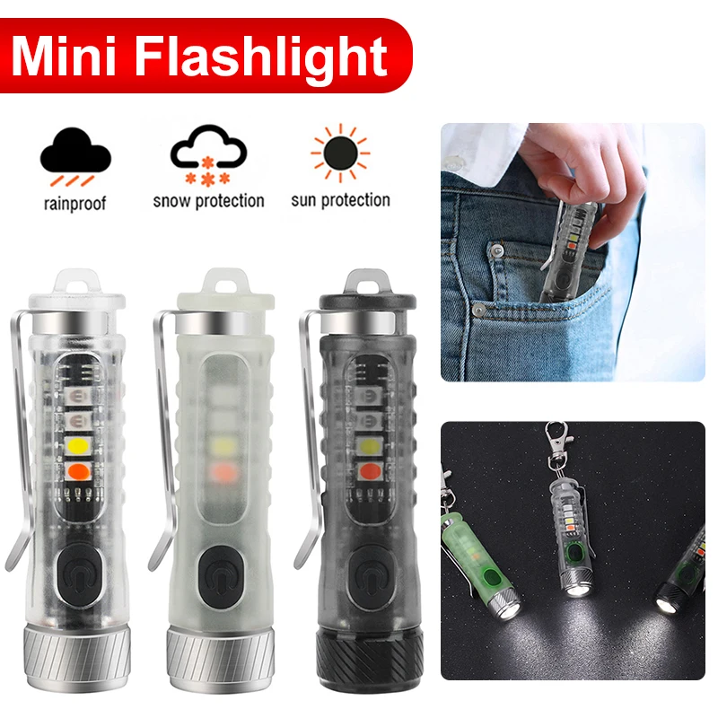 

Энергосберегающий карманный мини-фонарик с брелком, светодиодный фонарь с USB, водонепроницаемый портативный уличный фонарь для кемпинга и ...