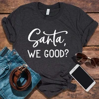 santa we good shirt santa tshirt funny christmas clothes women naughty or nice dear santa i tried tops tees harajuku