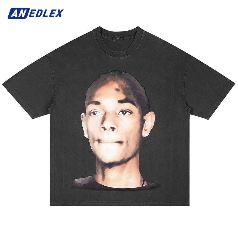 

Футболка мужская оверсайз в стиле хип-хоп, с коротким рукавом