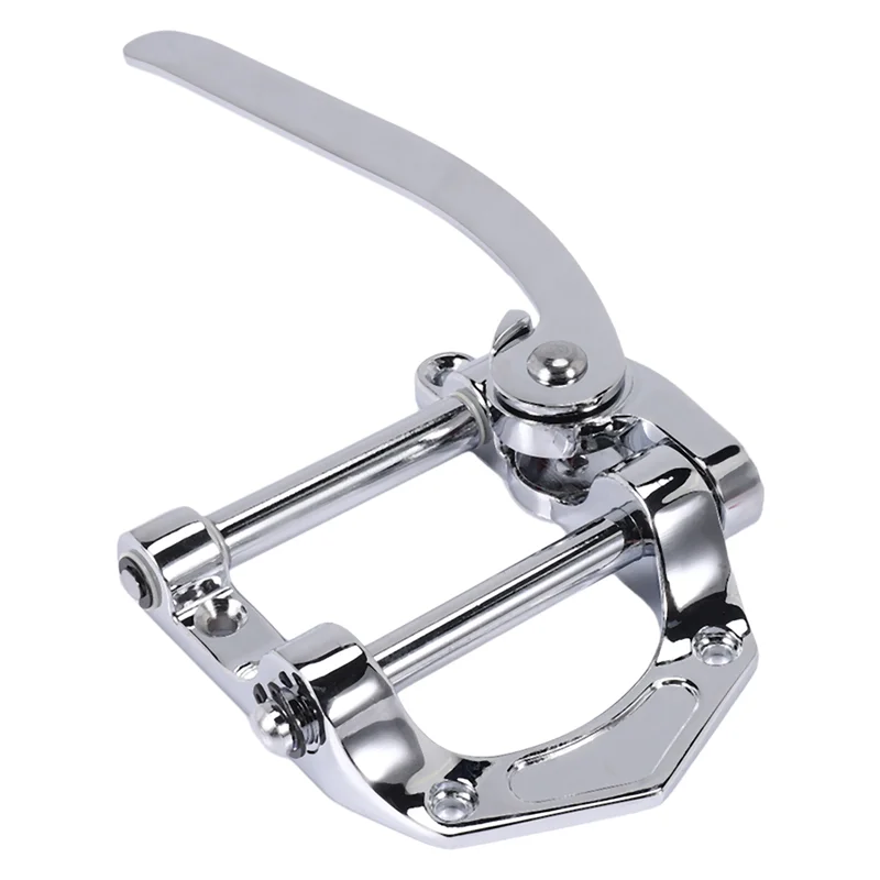 Фото CGDS-Guitar Vibrato Tailpiece Tremolo Flat Top Body Tremolo Unit Vibrato Bridge для электрогитар Tele, SG, LP, ETC (серебристый) №1