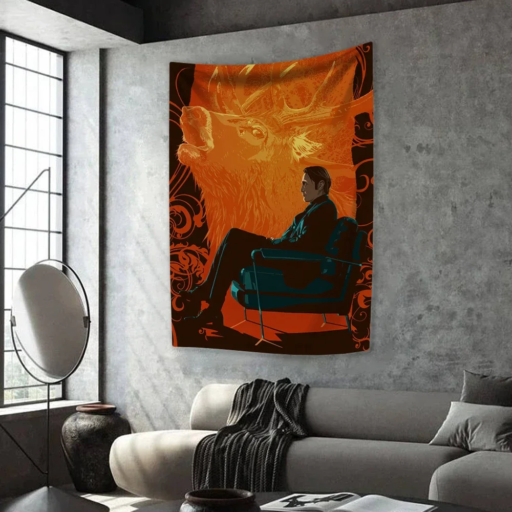 Классический гобелен из ужасов для телевизора украшение дома в стиле хиппи бохо