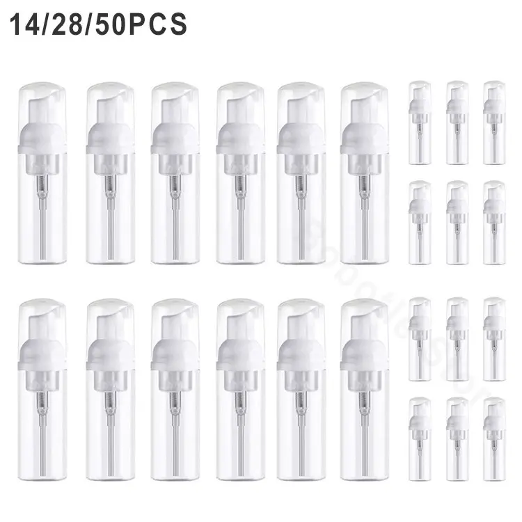 14/28/50PCS Transparent Empty eylelash foam pump bottle cream cleanser bubble plastic bottle mascara cleansing bottle