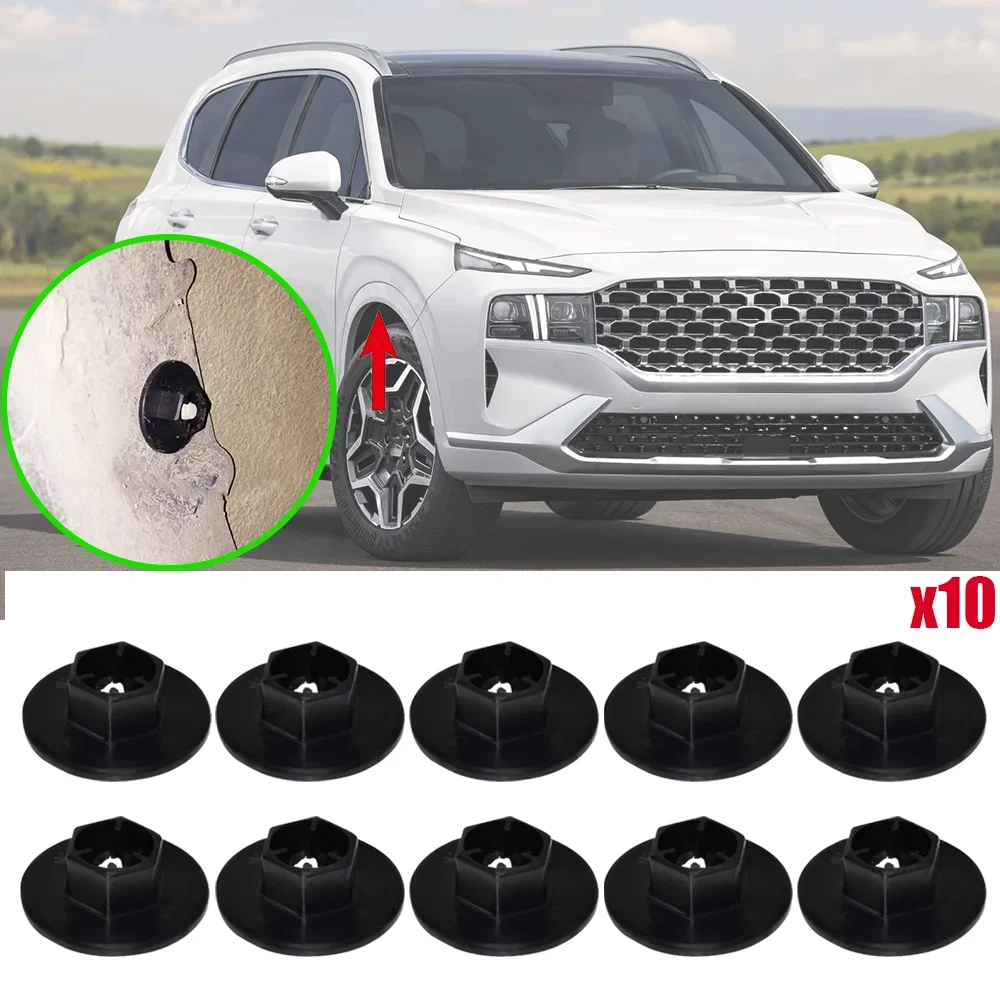 

10 шт., для Hyundai Accent Elantra Touring Equus Kona Santa Fe Genesis Coupe, новая подкладка колесной арки, брызговик, панель, зажим
