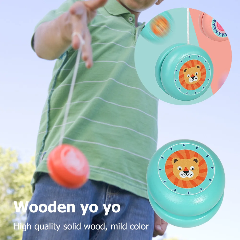 

Cute Animal Print Wooden Yoyo Toys Ladybug Toy Kids Yo-Yo Puzzle Nostalgic Toys Kids Yo-Yo Creative Yo Yo Toys For Children