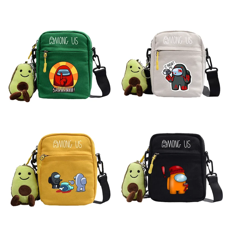 

Тканевая сумка через плечо Crewmate Impostor для детей, повседневная сумка-мессенджер, сумка-слинг, подарки