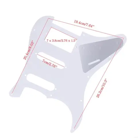 11UE Электро-гитара PickGuard 3-Ply Ant-Scratch Plate для FD ST S-S-Double Parts WH