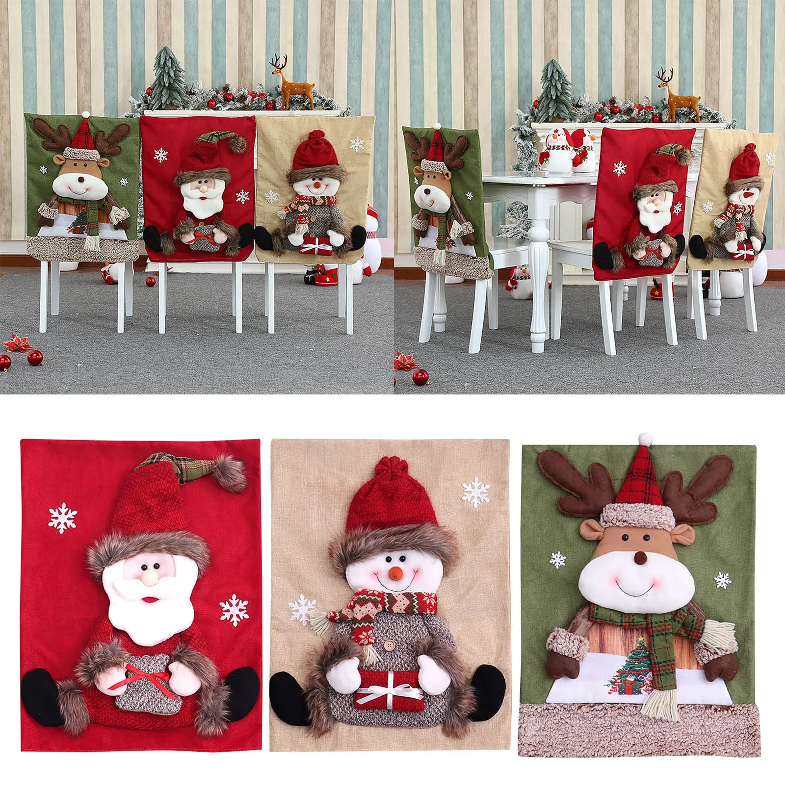 

Sofa Protectors for Cats Thickened Christmas Cartoon Flannel Chair Cover Christmas Home Plastic Sofa Covers for 3 Cushion Couch
