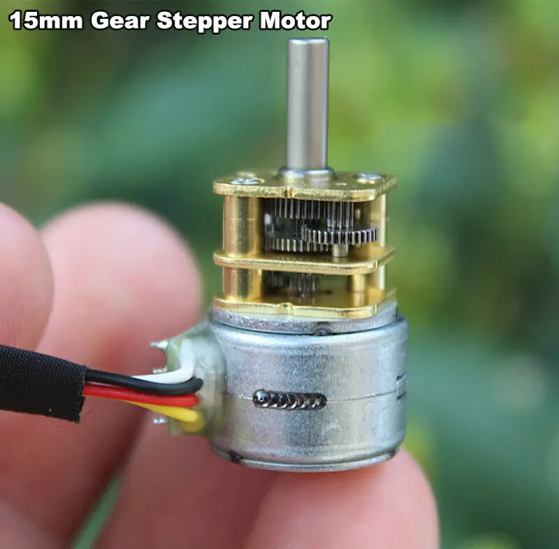Миниатюрный шаговый Электродвигатель с цельнометаллической шестерней 15 мм 5 в