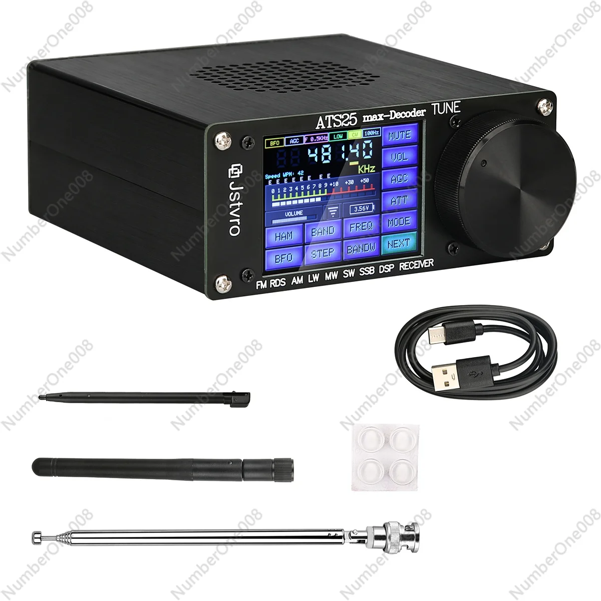 ATS-25Max-декодер SI4732 Полный радиоприемник DSP FM LW MW SW SSB 2 4-дюймовый сенсорный экран 64-108