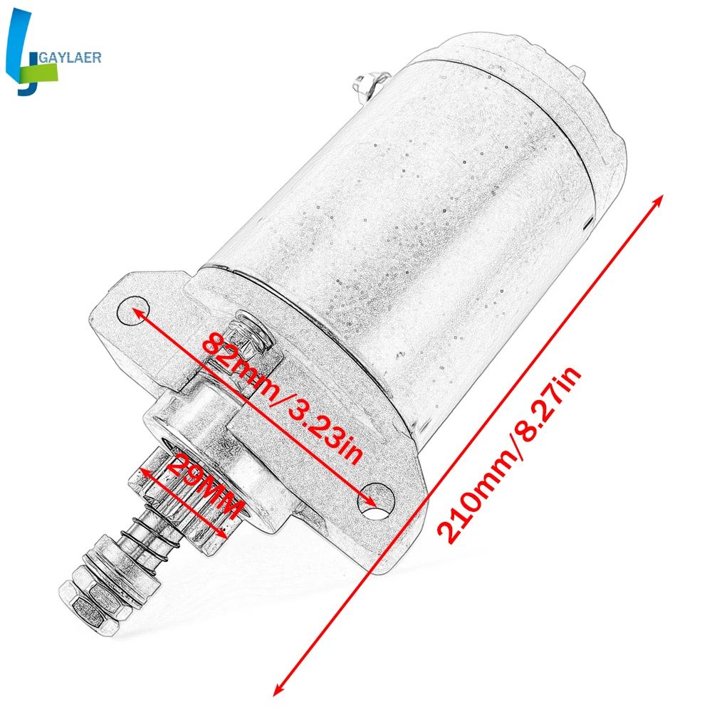 Электрический стартер мотоцикла для Yamaha 9.9HP 13.5HP 15HP 66M-81800-00 66M-81800-02