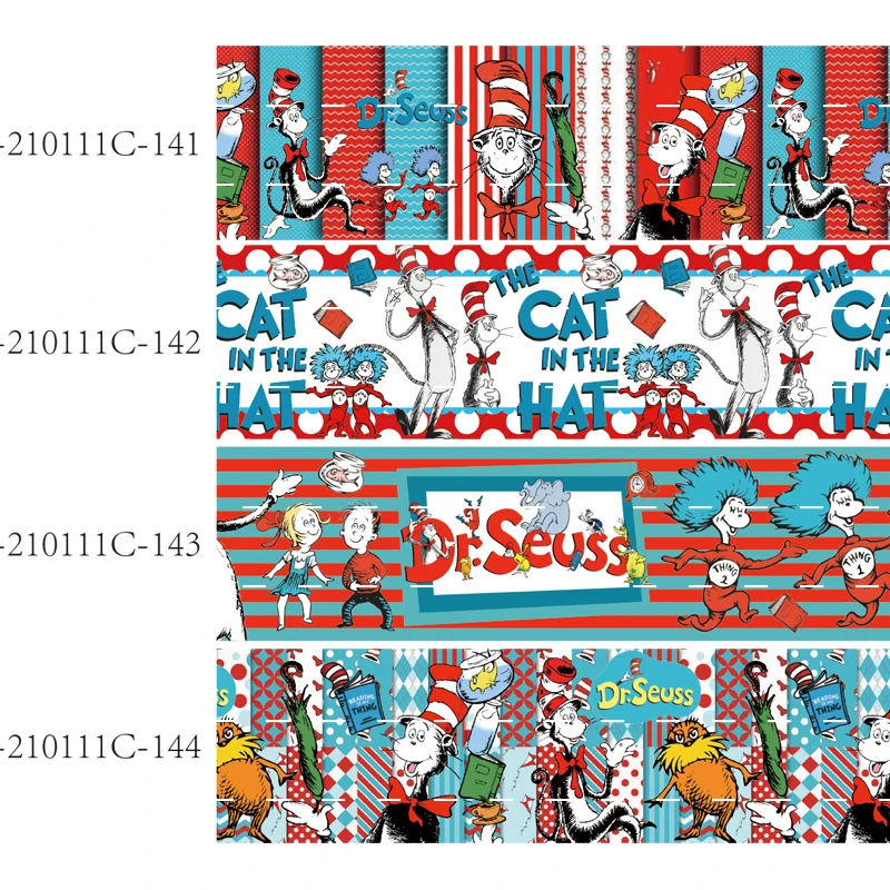 

Printed Cat Cartoon Grosgrain Ribbon Printed 25mm 38mm Liston 10yards for Hair Bow Sewing Holiday Craft Decoration