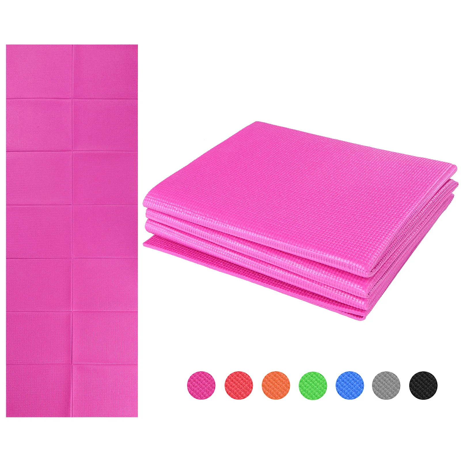 

4mm Thick 68X24 Inch Foldable Yoga Mat Non Slip Folding Travel Yoga Mat For Pilates Exercise Fitness Floor Workout